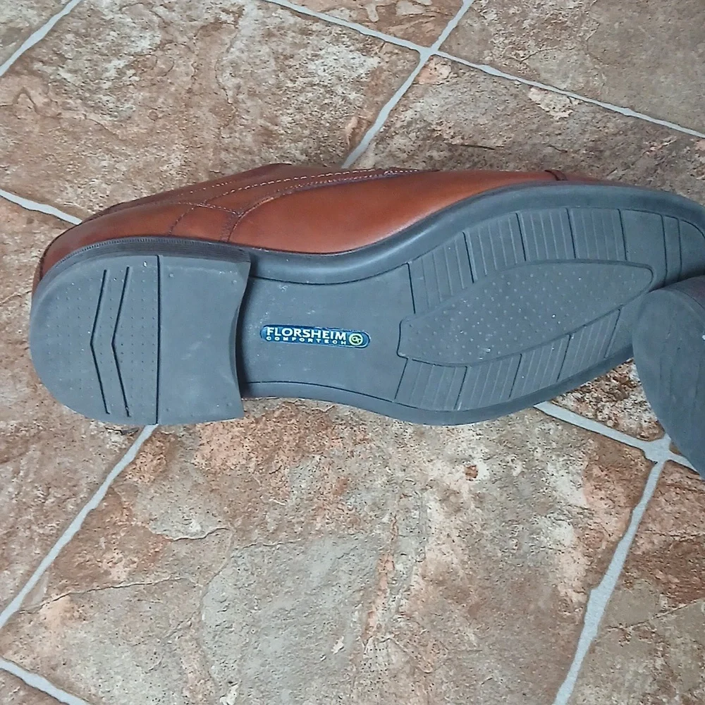 EUC Florsheim Comfortech Ortholite Brown Leather Shoes Size 13D